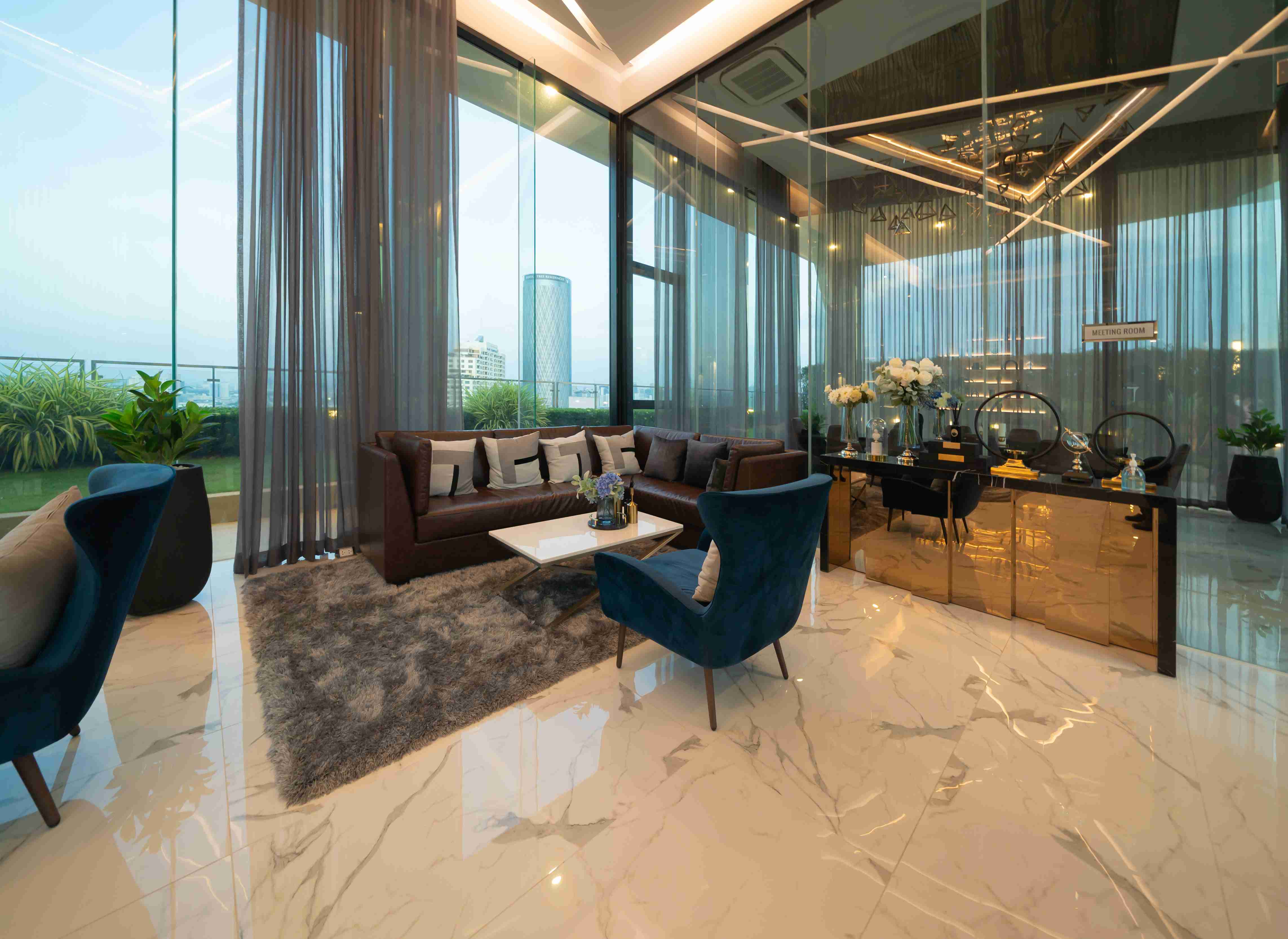 A discreet, beautifully appointed private office